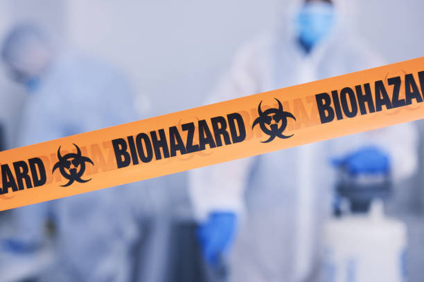 Professional Biohazard Cleanup technician working in Shelton, WA